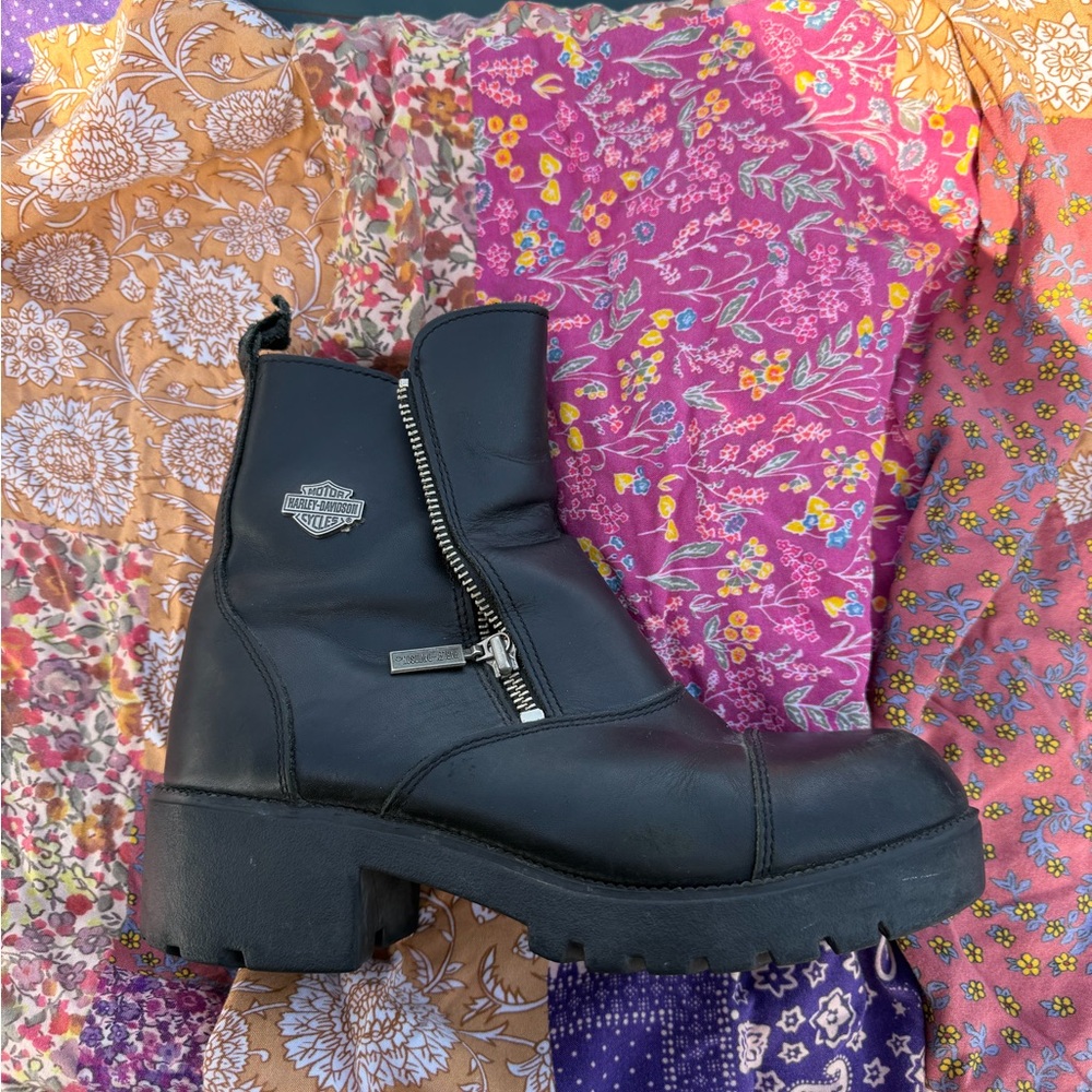 Women’s Harley-Davidson Black Leather Moto Boots